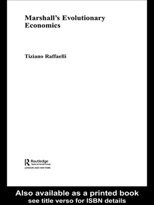 cover image of Marshall's Evolutionary Economics